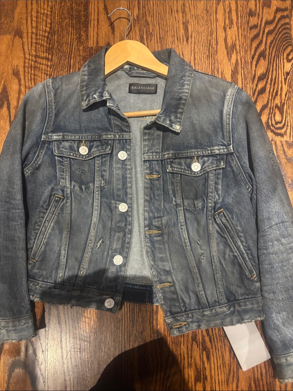 Balenciaga Distressed Blue Jean Jacket